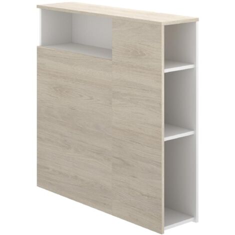 Cabecero de cama 90 cm - Color: Natural y blanco - LEANDRE
