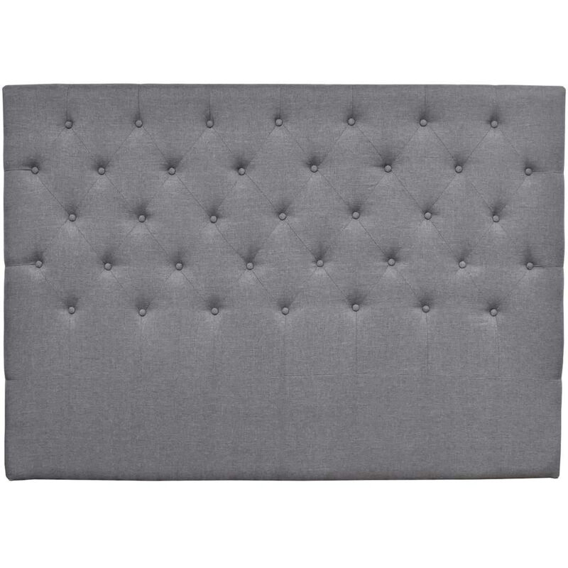 

Cabecero de cama acolchado 180 cm DÉCO en tela - Gris claro