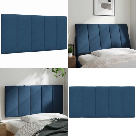 Cabecero de cama acolchado Hanko tela azul 100 cm - Cabecero acolchado - Cabecero de cama azul