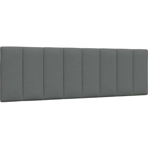 Cabecero de cama acolchado Hanko tela gris oscuro 160 cm vidaXL