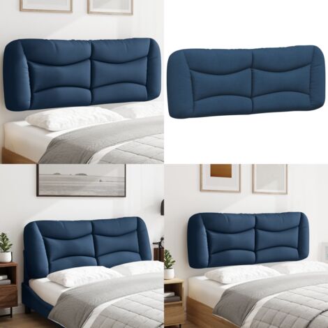 Cabecero de cama acolchado Hvar tela azul 140 cm - Cabecero acolchado - Cabecero de cama azul