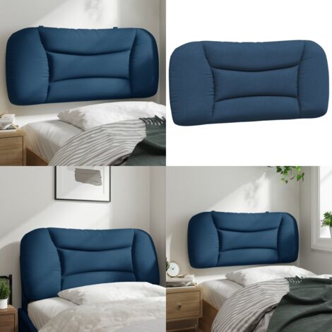 Cabecero de cama acolchado Hvar tela azul 90 cm - Cabecero acolchado - Cabecero de cama azul