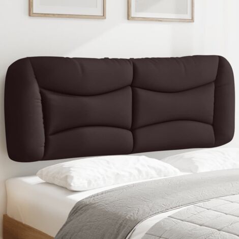 Cabecero de cama acolchado Hvar tela marrón oscuro 140 cm vidaXL