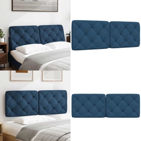 Cabecero de cama acolchado tela azul 140 cm - Cabecero acolchado - Cabecero azul