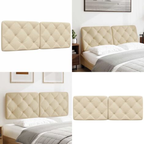 Cabecero de cama acolchado tela crema 140 cm - Cabecero acolchado - Cabecero de cama crema