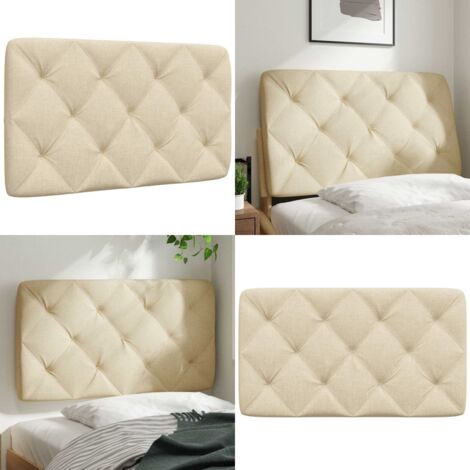 Cabecero de cama acolchado tela crema 80 cm - Funda para cabecero - Cabecero acolchado