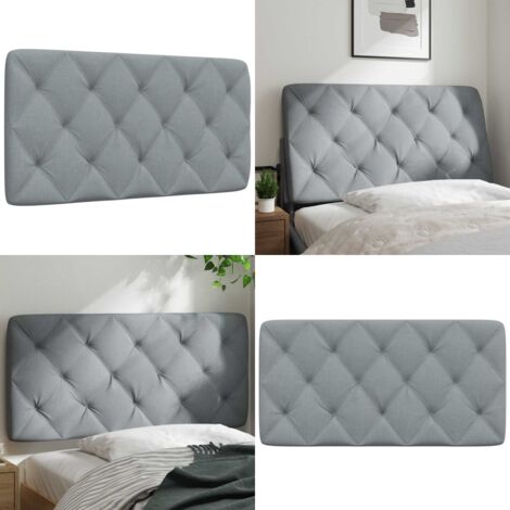 Cabecero de cama acolchado tela gris claro 100 cm - Cabecero acolchado - Cabecero de cama gris claro