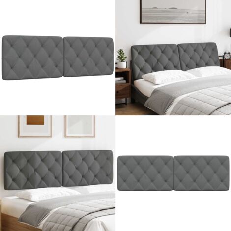Cabecero de cama acolchado tela gris oscuro 160 cm - Cabecero acolchado - Cabecero de cama gris