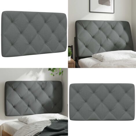 Cabecero de cama acolchado tela gris oscuro 80 cm - Cabecero acolchado - Cabecero de cama gris