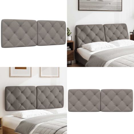 Cabecero de cama acolchado tela gris taupé 120 cm - Cabecero acolchado - Cabecero de cama gris