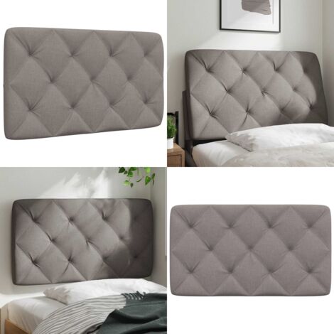 Cabecero de cama acolchado tela gris taupé 90 cm - Funda para cabecero - Cabecero acolchado
