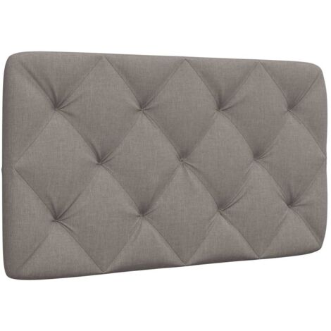 Cabecero de cama acolchado tela gris taupé 90 cm vidaXL