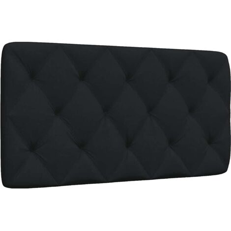 Cabecero de cama acolchado tela negro 100 cm