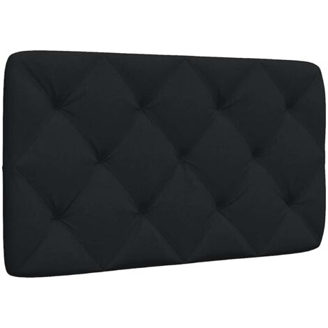 Cabecero de cama acolchado tela negro 80 cm