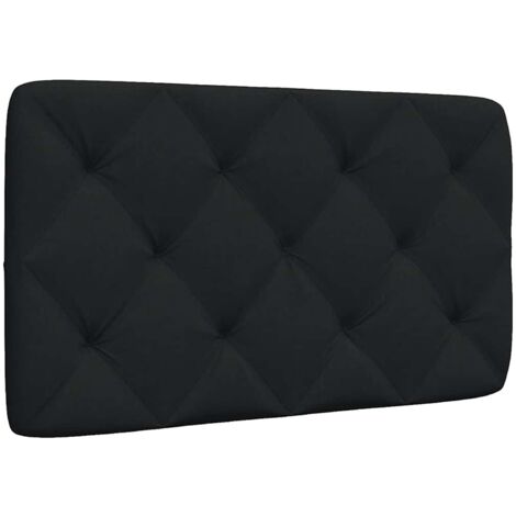 Cabecero de cama acolchado tela negro 90 cm vidaXL