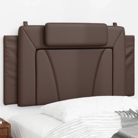 Cabecero de cama acolchado Viana cuero sintético marrón 100 cm vidaXL