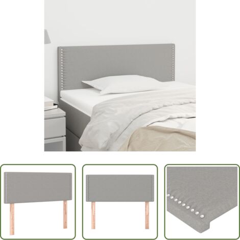 Cabecero de cama ajustable -  Cabecero de tela gris claro 100x5x78/88 cm