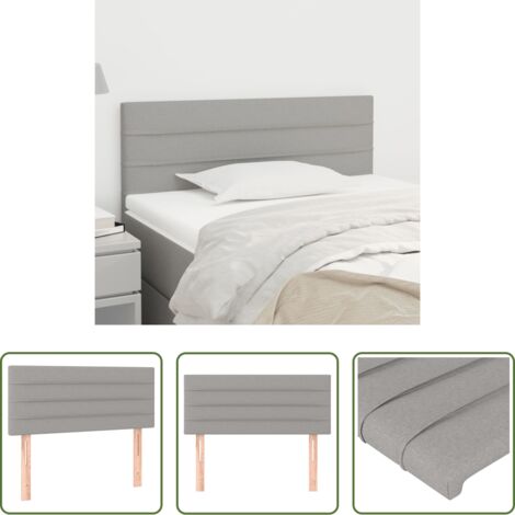 Cabecero de cama ajustable -  Cabecero de tela gris claro 100x5x78/88 cm