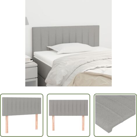 Cabecero de cama ajustable -  Cabecero de tela gris claro 100x5x78/88 cm