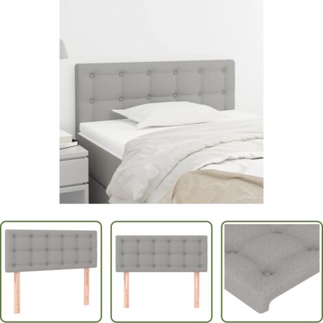 Cabecero de cama ajustable -  Cabecero de tela gris claro 100x5x78/88 cm