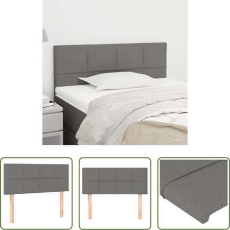 Cabecero de cama ajustable -  Cabecero de tela gris oscuro 90x5x78/88 cm