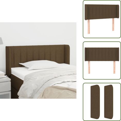 Cabecero de cama ajustable - vidaXL Cabecero de tela gris oscuro 103x16x78/88 cm - Cabecero de cama con orejas