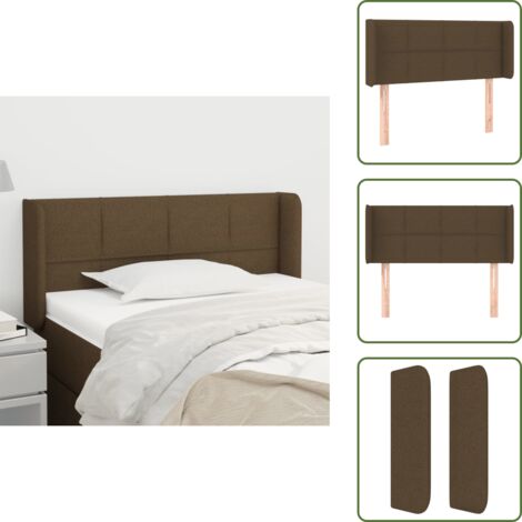 Cabecero de cama ajustable - vidaXL Cabecero de tela gris oscuro 103x16x78/88 cm - Cabecero de cama con orejas