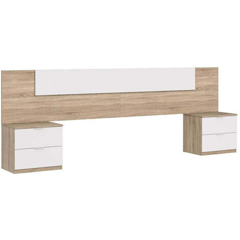 Cabecero de Cama Alaya. Cabezal + 2 Mesitas