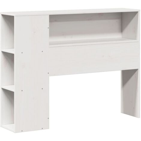 Cabecero de cama almacenaje madera maciza pino blanco 75 cm vidaXL