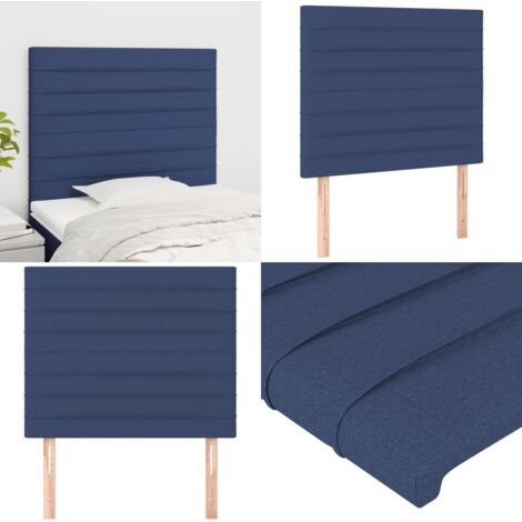 Cabecero de cama azul 100x5x118/128 cm Tela - Cabecero de cama - Cabecero de cama con altura ajustable