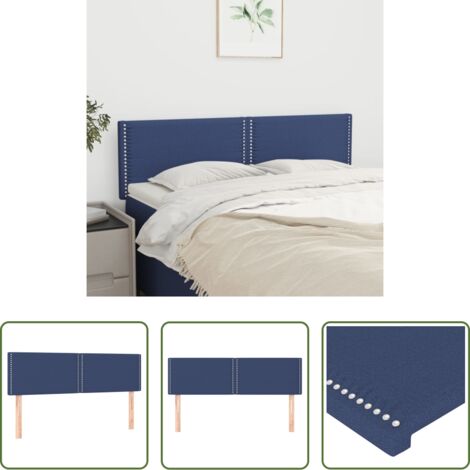 Cabecero de cama azul -  Cabeceros tela azul 144x5x78/88 cm