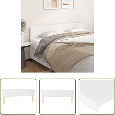 Cabecero de cama blanco -  Cabeceros cuero sintético blanco 180x5x78/88 cm