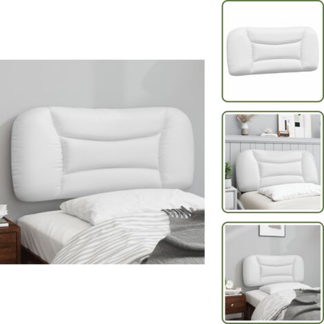 Cabecero de cama blanco - vidaXL Cabecero de cama acolchado Hvar cuero sintético blanco 90 cm - Cabecero de cama Hvar