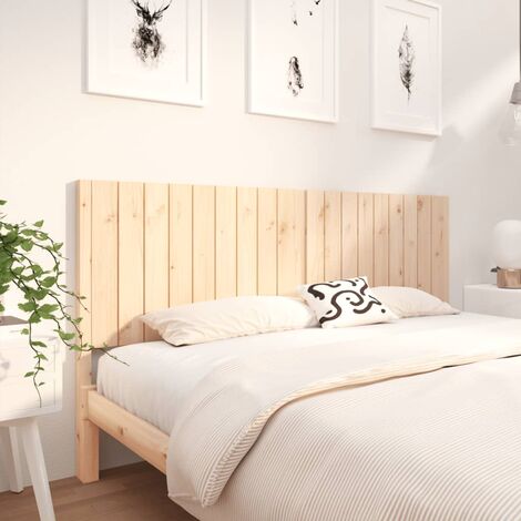 Cabecero de cama Cabezal de Cama madera maciza de pino 185,5x4x100 cm SDV223407 MaisonChic