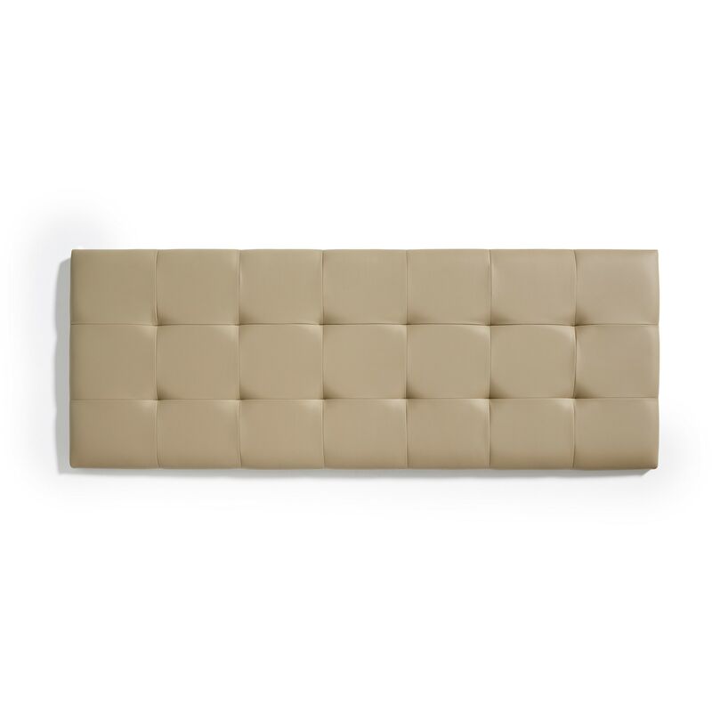 

Cabecero de Cama 120 Capitone Cuadros Polipiel 152x57x5cm Camel Claro