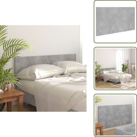 Cabecero de cama clásico - vidaXL Cabecero de cama madera contrachapada gris 160x1,5x80 cm -