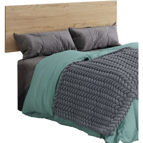 Cabecero De Cama Clim en Melamina - Diseño Sencillo En Color Roble Gold Para Camas De 150 O 135 cm
