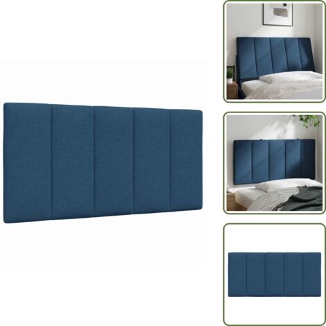 Cabecero de cama con tela - vidaXL Cabecero de cama acolchado Hanko tela azul 100 cm - Cabecero de cama con fibra PP