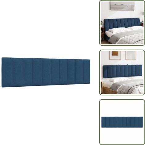 Cabecero de cama con tela - vidaXL Cabecero de cama acolchado Hanko tela azul 180 cm - Cabecero de cama con fibra PP