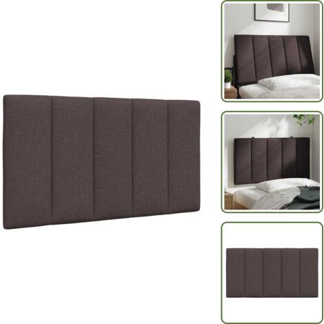 Cabecero de cama con tela - vidaXL Cabecero de cama acolchado Hanko tela marrón oscuro 90 cm - Cabecero de cama con fibra PP