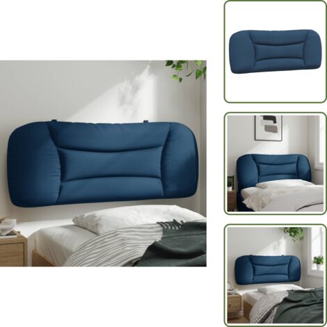 Cabecero de cama con tela - vidaXL Cabecero de cama acolchado Hvar tela azul 100 cm - Cabecero de cama con fibra PP