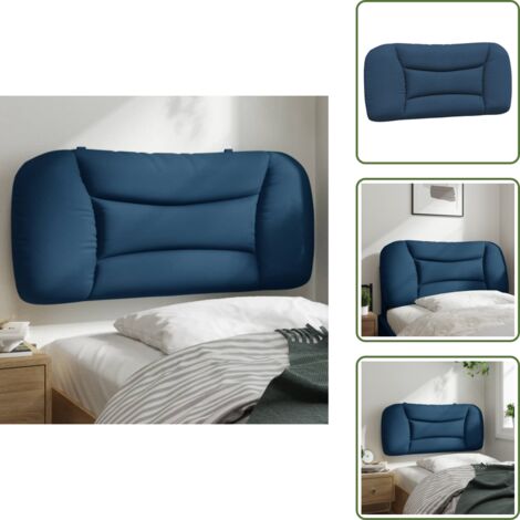 Cabecero de cama con tela - vidaXL Cabecero de cama acolchado Hvar tela azul 90 cm - Cabecero de cama con relleno de fibra PP