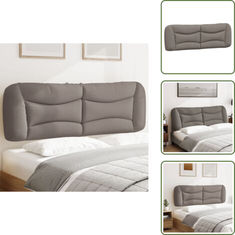 Cabecero de cama con tela - vidaXL Cabecero de cama acolchado Hvar tela gris taupé 160 cm - Cabecero de cama con fibra PP