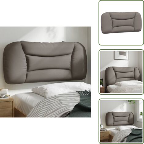 Cabecero de cama con tela - vidaXL Cabecero de cama acolchado Hvar tela gris taupé 90 cm - Cabecero de cama con fibra PP