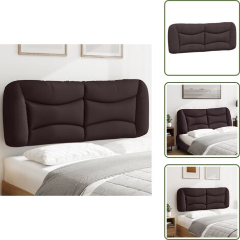Cabecero de cama con tela - vidaXL Cabecero de cama acolchado Hvar tela marrón oscuro 140 cm - Cabecero de cama con fibra PP