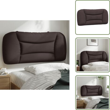Cabecero de cama con tela - vidaXL Cabecero de cama acolchado Hvar tela marrón oscuro 90 cm - Cabecero de cama con fibra PP