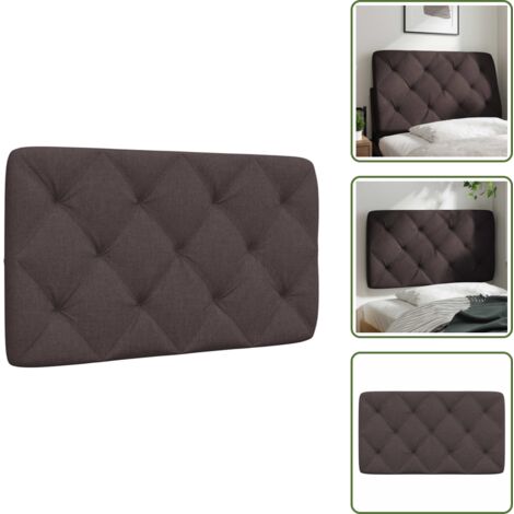 Cabecero de cama con tela - vidaXL Cabecero de cama acolchado tela marrón oscuro 80 cm - Cabecero de cama con fibra PP