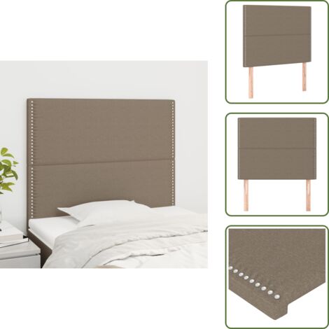 Cabecero de cama con tela - vidaXL Cabecero de cama gris topo 100x5x118/128 cm Tela - Cabecero de cama ajustable