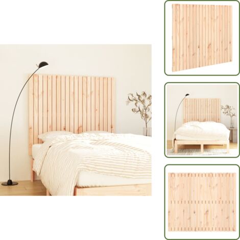 Cabecero de cama de madera - vidaXL Cabecero de cama de pared madera maciza de pino 127,5x3x110 cm -
