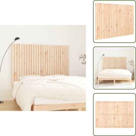 Cabecero de cama de madera - vidaXL Cabecero de cama de pared madera maciza de pino 159,5x3x110 cm -